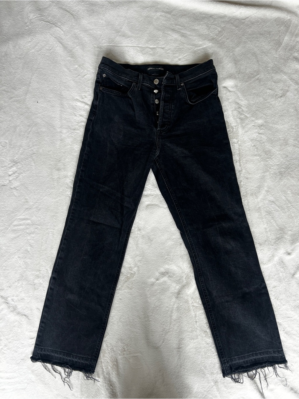 Mango Black High-Rise Straight Jeans